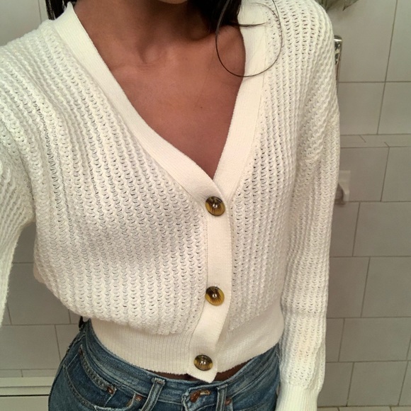 Urban Outfitters Sweaters - UO Ada Waffle Knit Cardigan